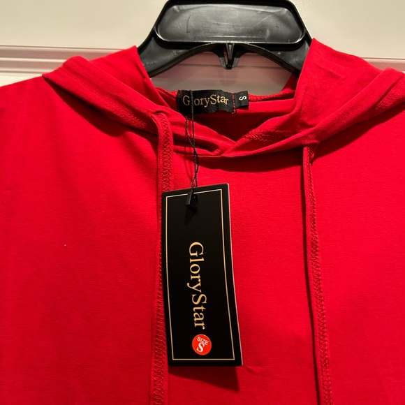 Glory star jersey knit hooded dress. - Picture 2 of 6